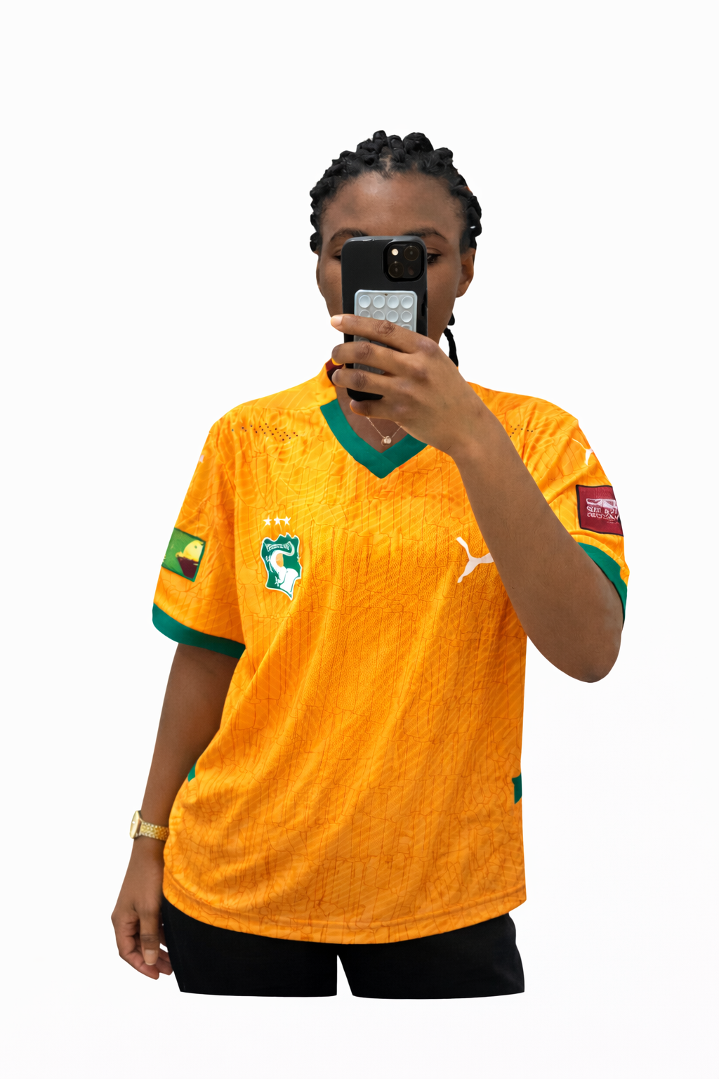 Maillot Côte d’Ivoire Player Orange – Édition 2025